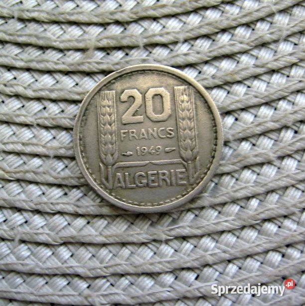 Algieria Francuska 20 Frank 1949r Kalisz