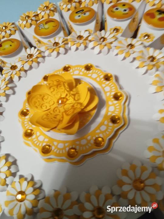 Podziękowanie gości Papierowy tort 7 chrzest Skarżysko-Kamienna
