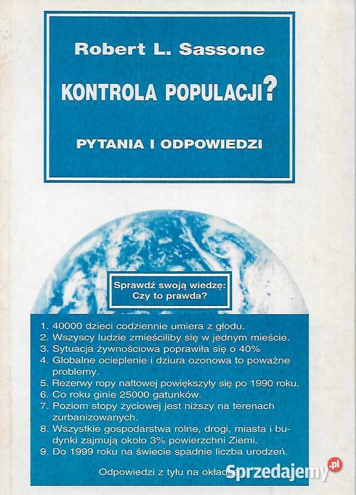 Kontrola populacji R L Sassone miękka Książki naukowe i popularnonaukowe lubelskie