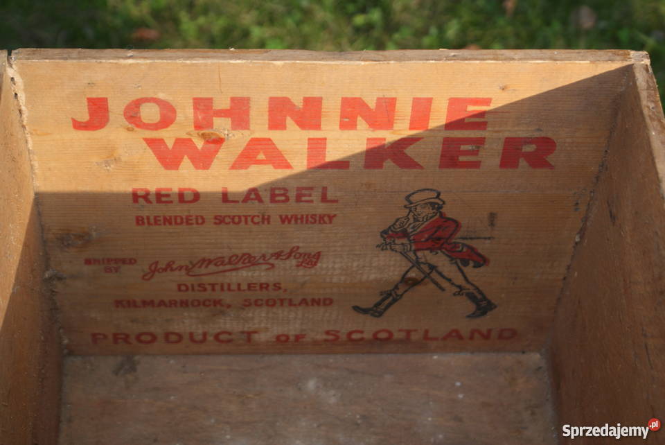 Stara drewniana skrzynka Johnnie Walker lata mazowieckie Warszawa