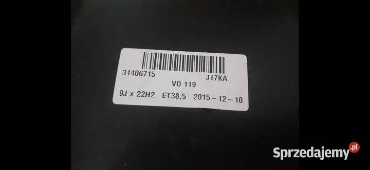 Volvo oryginalne alufelgi 22 2 sztuki 5x108 sprzedam