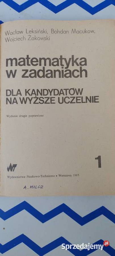 Matematyka w zadaniach 1 tradycyjny podręcznik Lublin