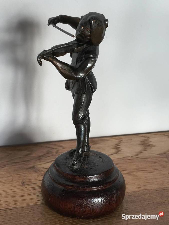 Figurka z brązu skrzypek antyk Szczecin