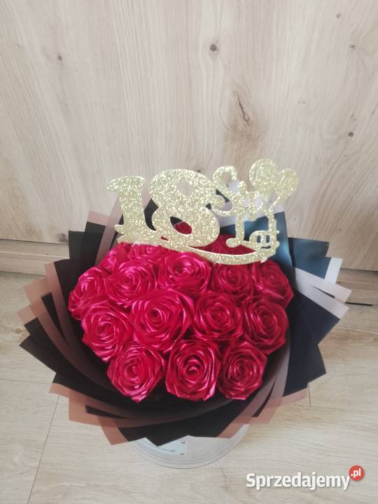 Bukiety wieczne ze wstążki