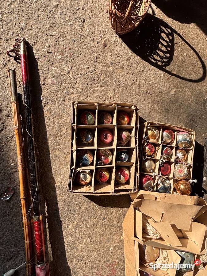bombki choinkowe z czasow PRL ozdoby szklane Kosianka-Boruty