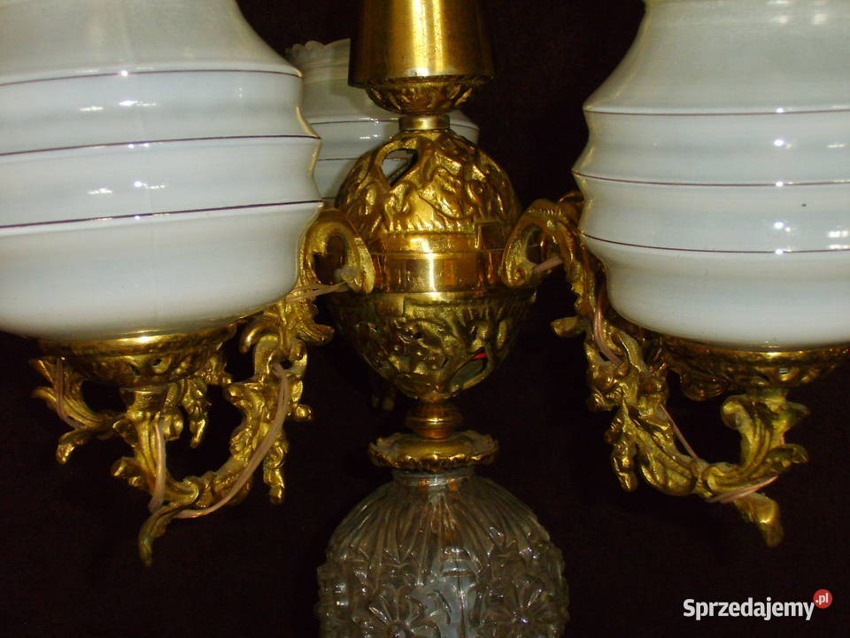 Żyrandol mosiężny 6 punktowy Lampy wiszące Bielawa