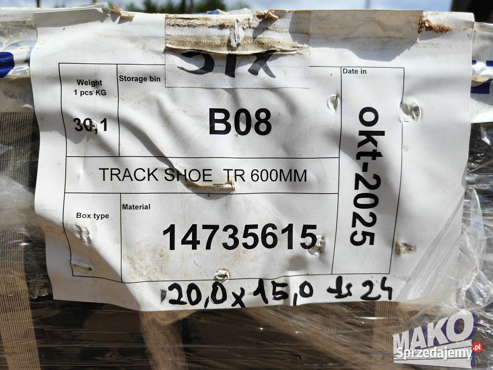 NOWE klepki płyty gąsienic Volvo 60 600mm 70 Ostrowiec Świętokrzyski