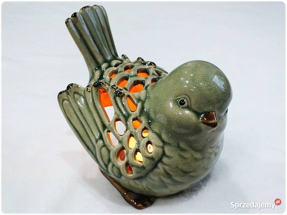 Stary Świecznik Ceramiczny Ażurowy Figurka lubuskie Żary