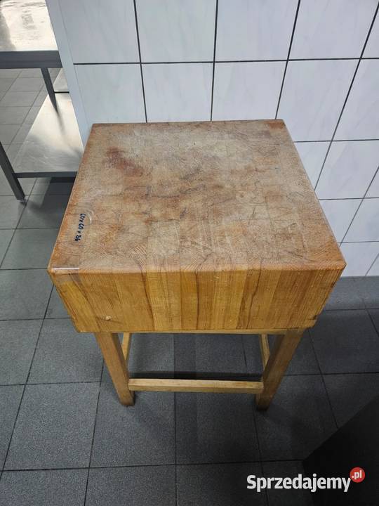 Kloc masarski 60 x 60 z podstawą DREWNIANY Gastronomia Pszczyna sprzedam