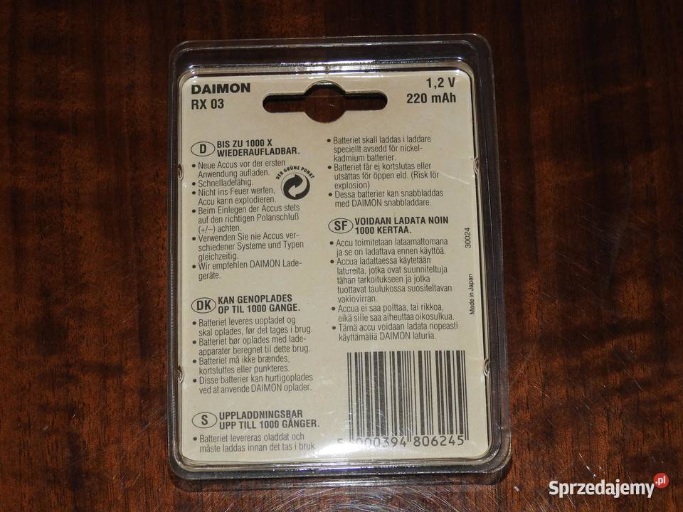 Akumulatorki Daimon Accu 1000 RX03 12V 220 mAh Przemyśl