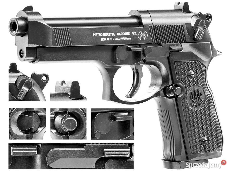 Pistolet wiatrówka Beretta M92 FS 45 mm Diabolo Warszawa