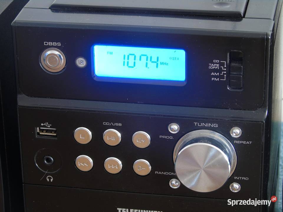 Wieża Telefunken CD USB mp3 kolumny sprawna Jasło sprzedam
