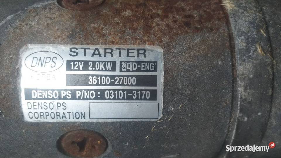 Rozrusznik Kia Carens Hyundai 20 CRDI 36100 Włoszczowa