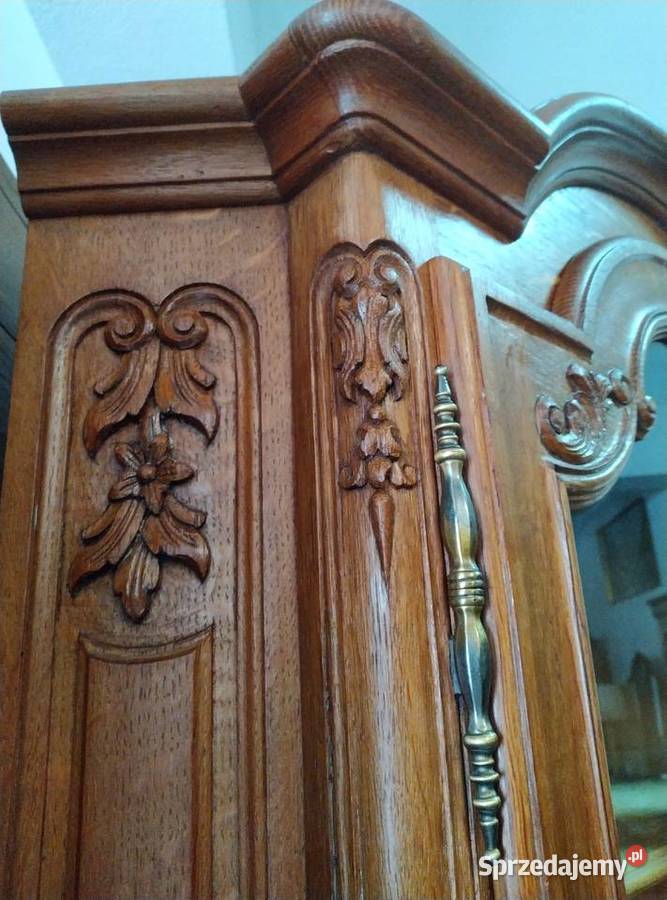 Witryna ludwikowska narożna lite drewno dębowe sprzedam