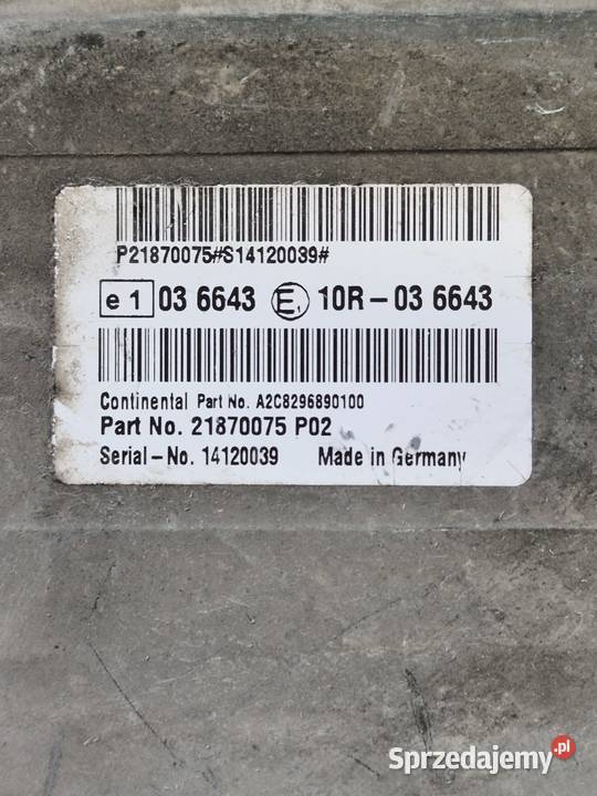 21870075 STEROWNIK ADBLUE VOLVO FH 4 FM RENAULT Zawichost