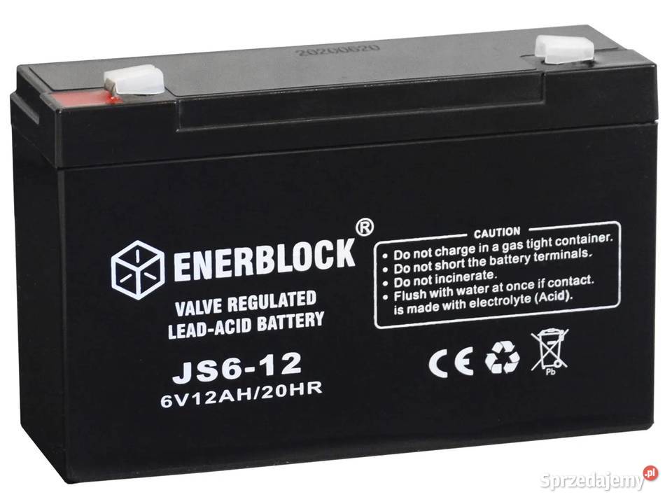 Akumulator ENERBLOCK AGM JS612 6V 12Ah Wrocław
