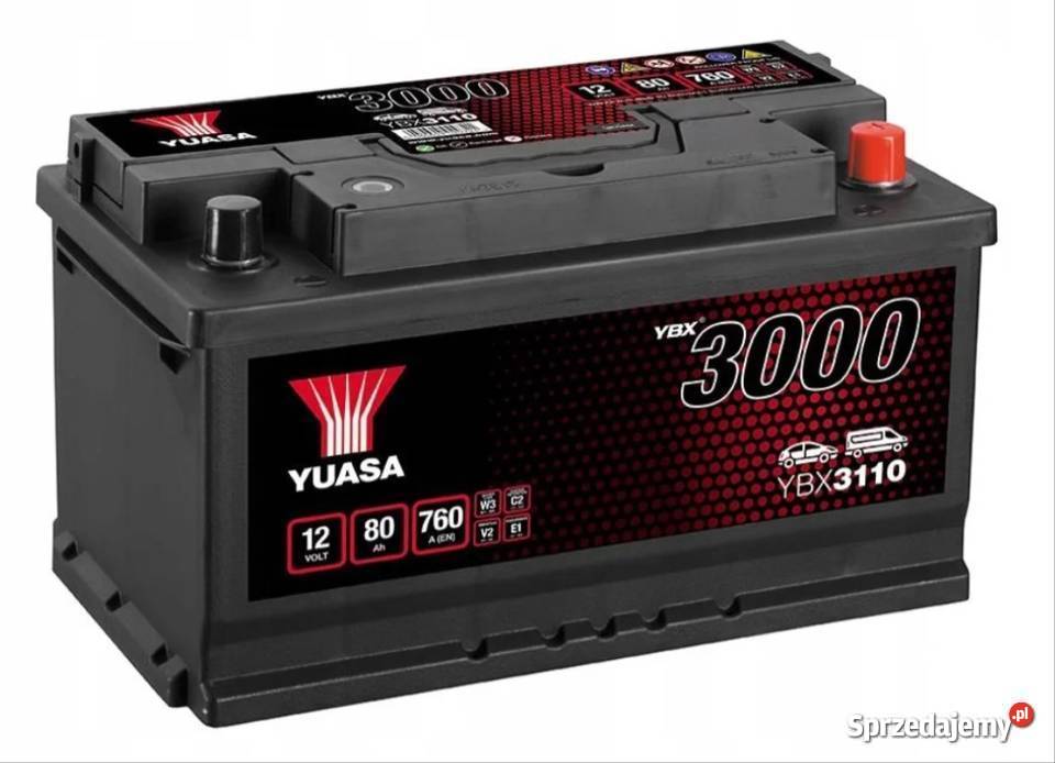 Akumulator Yuasa Standard 12V 80Ah 760A Białystok