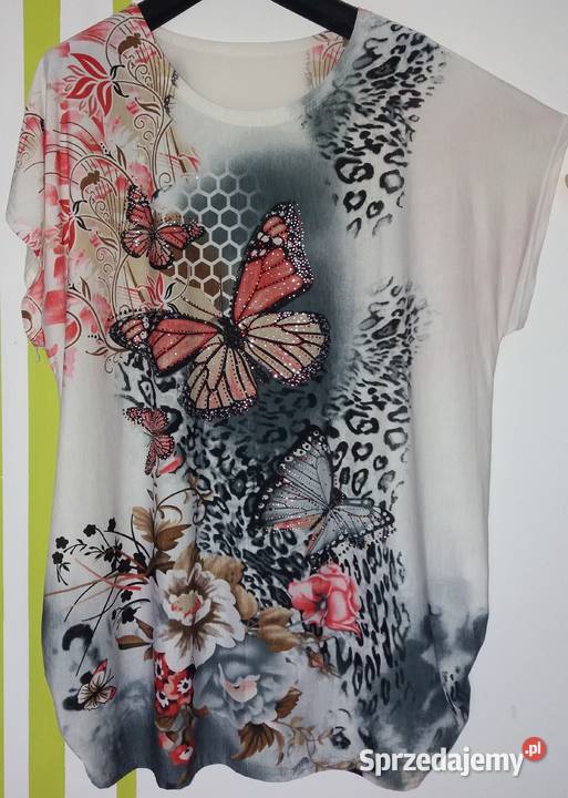 XL Letnia tunika w motyle Gliwice