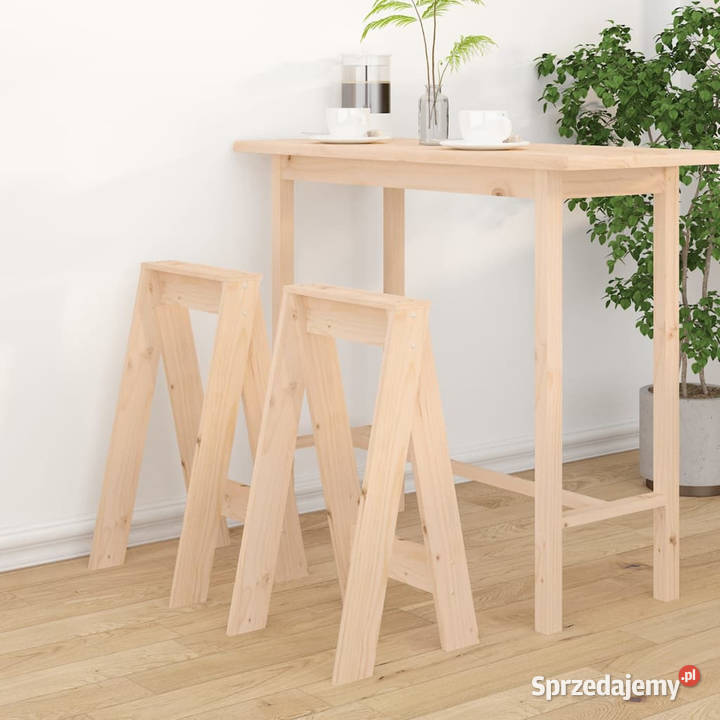 Stołki 2 40x40x75 lite drewno sosnowe WM823669