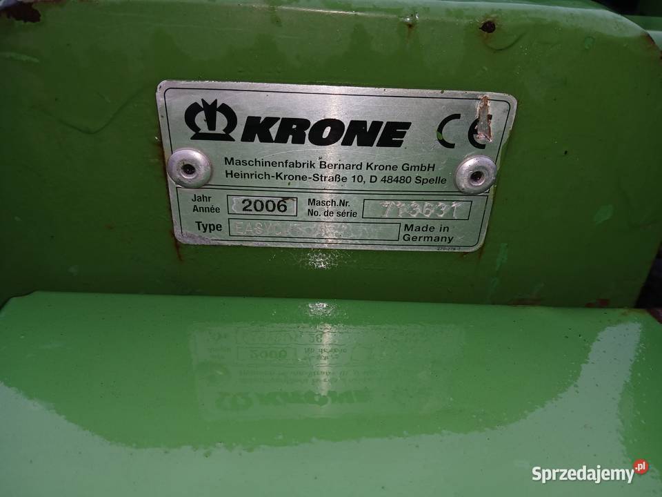 Kosiarka czołowa dyskowa Krone Easycut 28 lubelskie Ryki