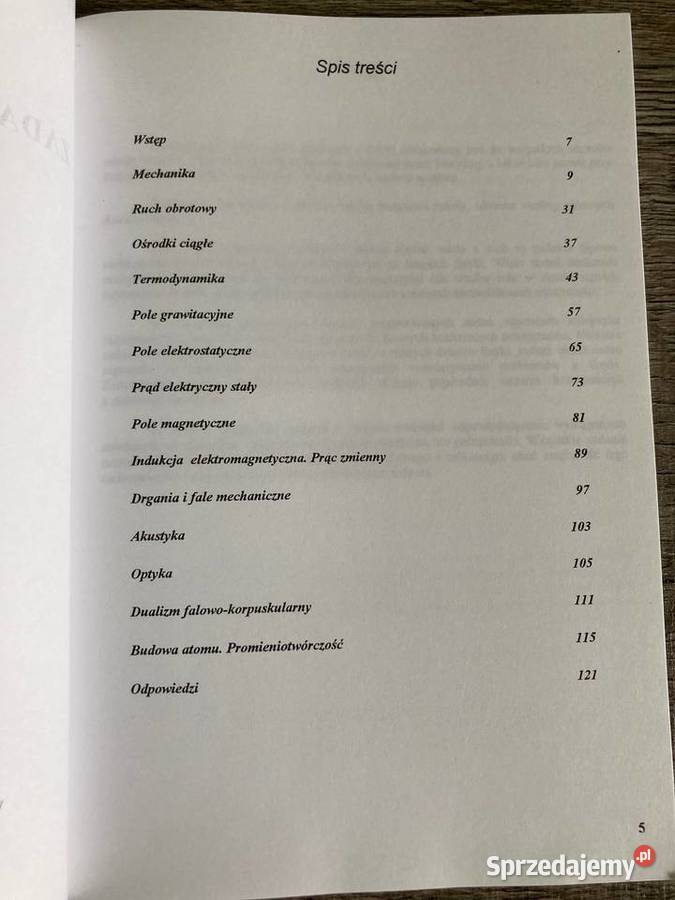 Książka Zadania testowe z fizyki Janusz Kopecki podkarpackie Nisko