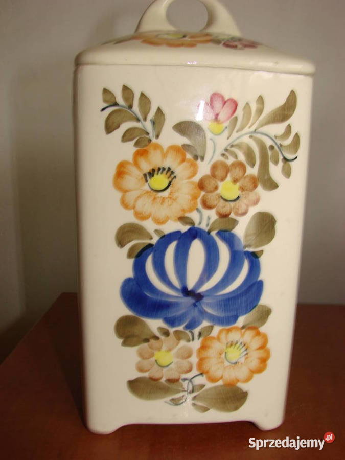 Włocałwek fajansowy pojemnik kuchenny PRL Pruszcz Gdański