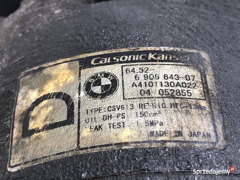 SPRĘŻARKA KLIMATYZACJI BMW E83 6905643 20 150