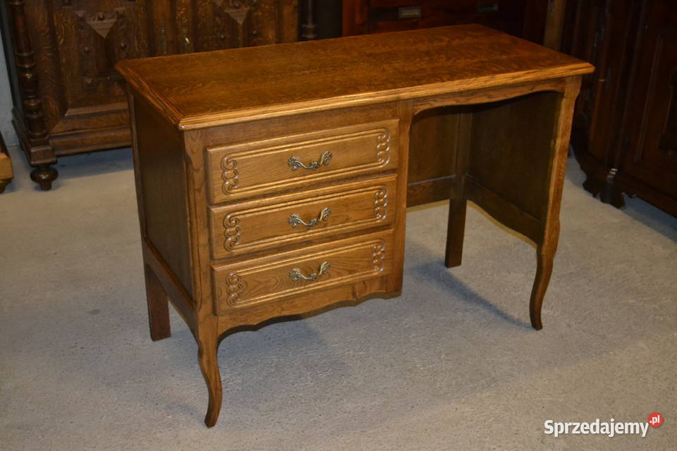 biurko ludwikowskie małe dąb Antyki Będzin
