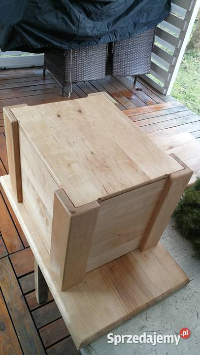 Skrzynka na winyle z pokrywą drewno brzozowe Radków