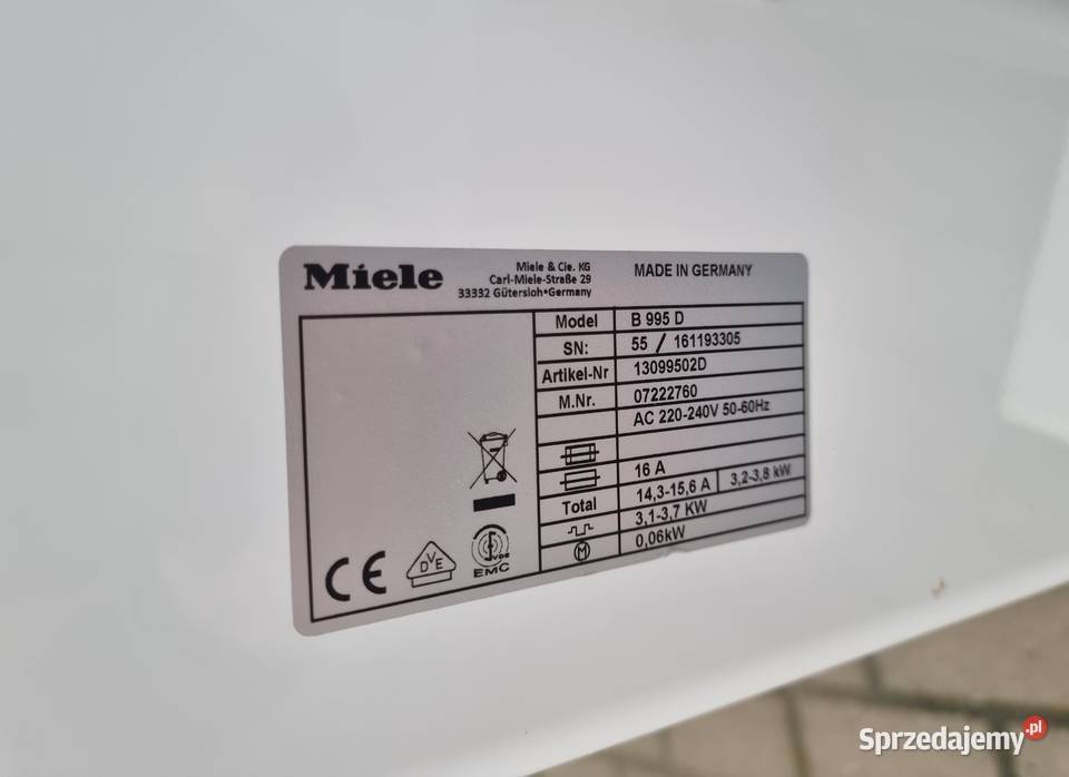 Urządzenie do prasowania magiel Miele B 995 D z Wrocław