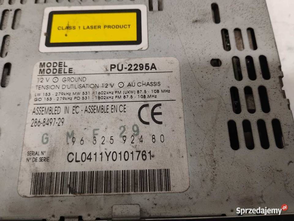 RADIO CD CITROEN XSARA PICASSO 9632592480 wielkopolskie