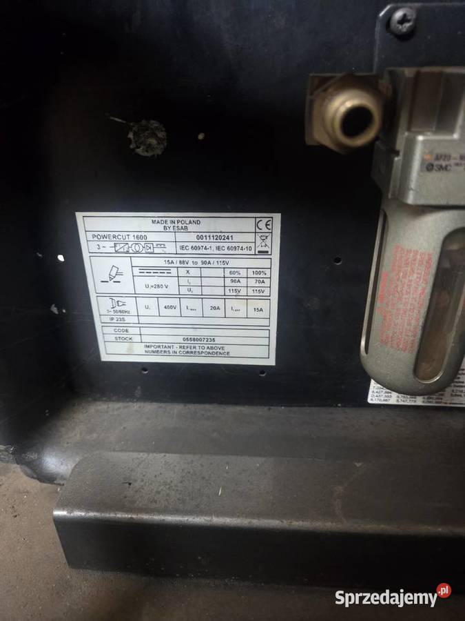 przecinarka plazmowa esab powercut 1600 90amp Hajnówka sprzedam