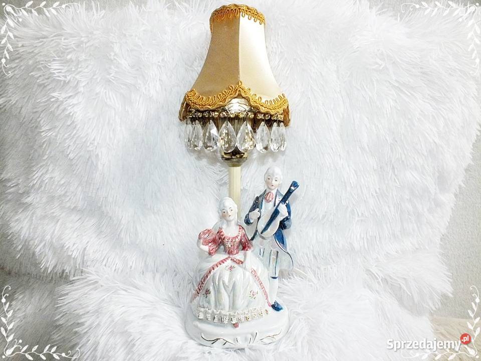 Piękna stara porcelanowa lampka nocna barok Cudo sprzedam
