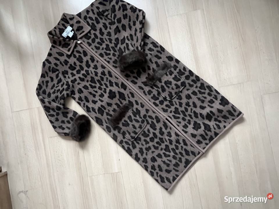 Długi płaszcz 100 wełny tzw boild wool S z Gdańsk sprzedam