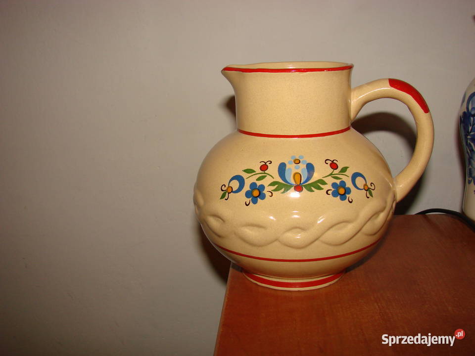 Bolesławiec wzór kaszubski dzbanek PRL Pruszcz Gdański sprzedam