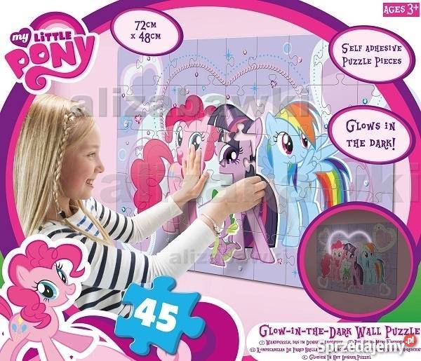 MY LITTLE PONY ŚWIECĄCE Puzzle na ŚCIANĘ 72x48 Mogilany