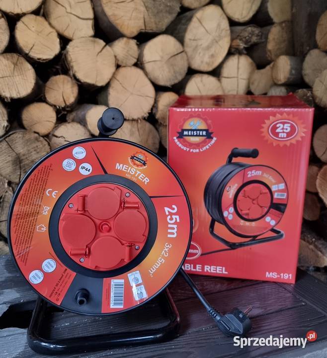 Przedłużacz 25m plastikowy bęben Łódź