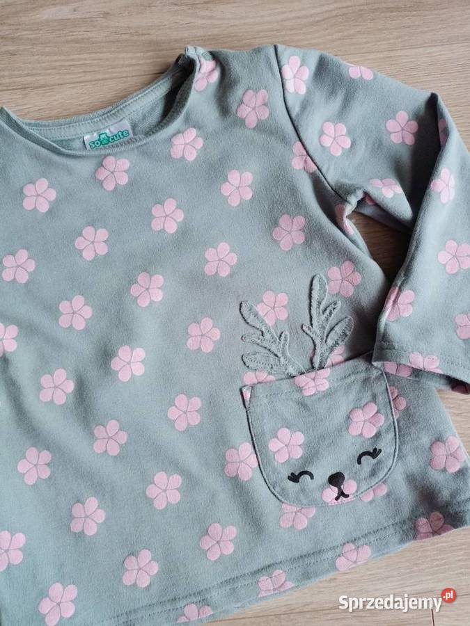 Bluzka dziecięca z kieszonką w kwiatki 98 Płock