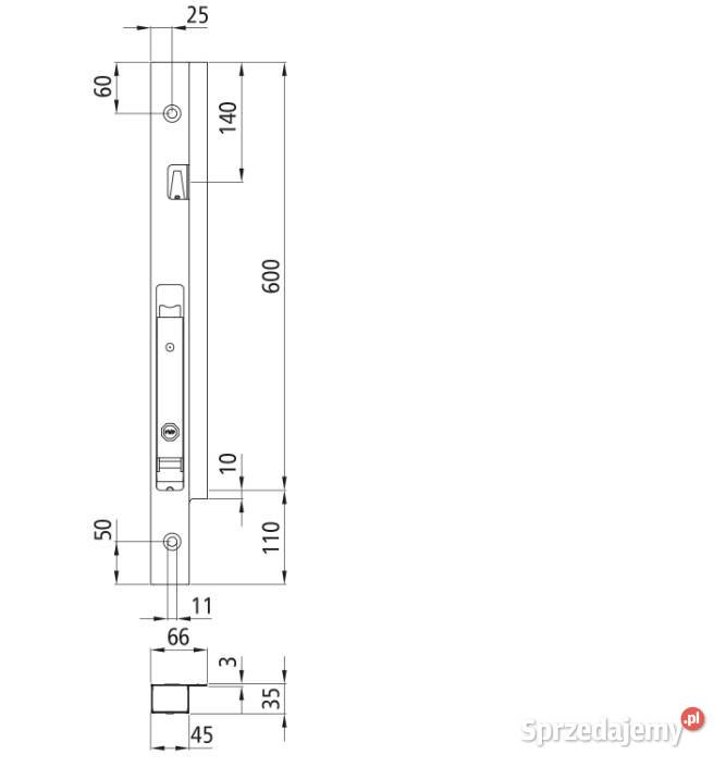 Słupek Blueline 600 mm DL przód prawy Przysieka Polska