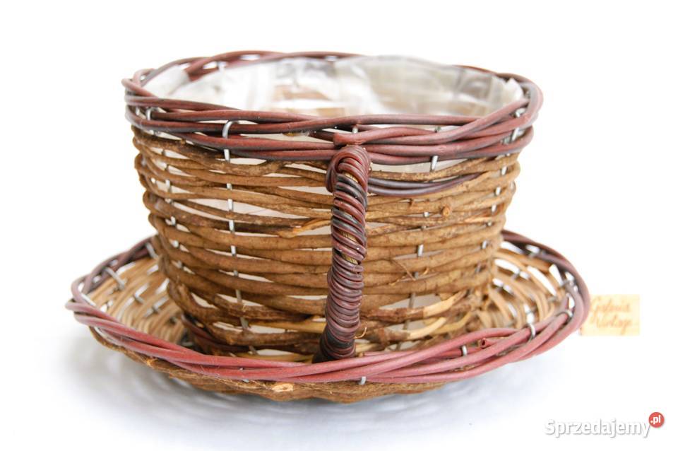 Filiżanka z wikliny osłonka wiklinowa pleciona lubelskie Lublin