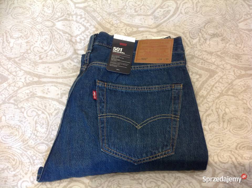 Spodnie Jeans Męskie LEVIS 501 LXL W34 L30 NOWE Nowa Sól