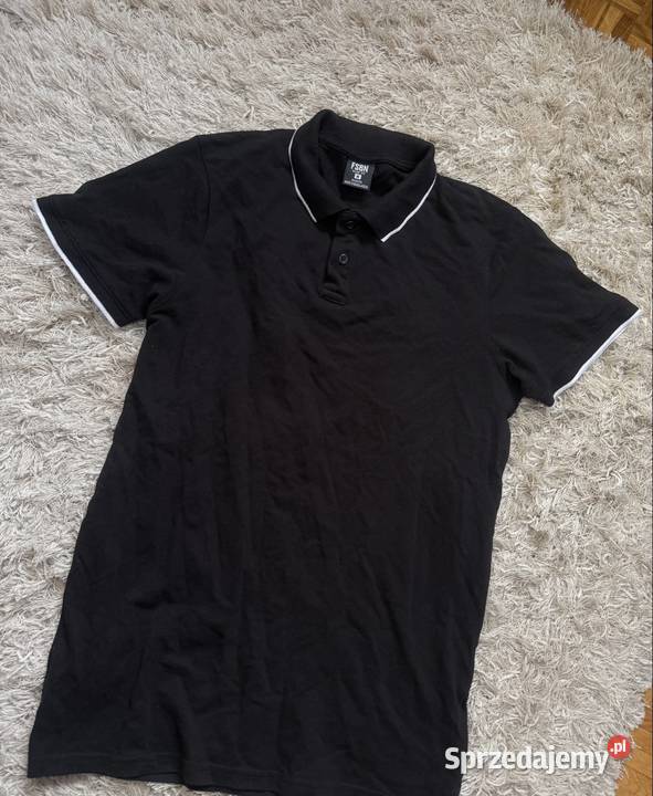 Koszulka polo black slim fit shirt M Przemyśl
