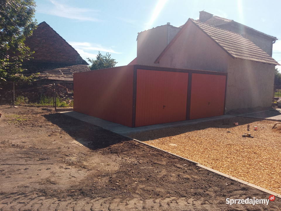 Garaż 3x5 brama uchylna konstrukcja profil Zawiercie