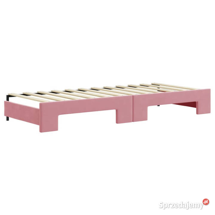 Sofa rozsuwana różowa aksamit 80x200 WM3196687 223cm Warszawa sprzedam