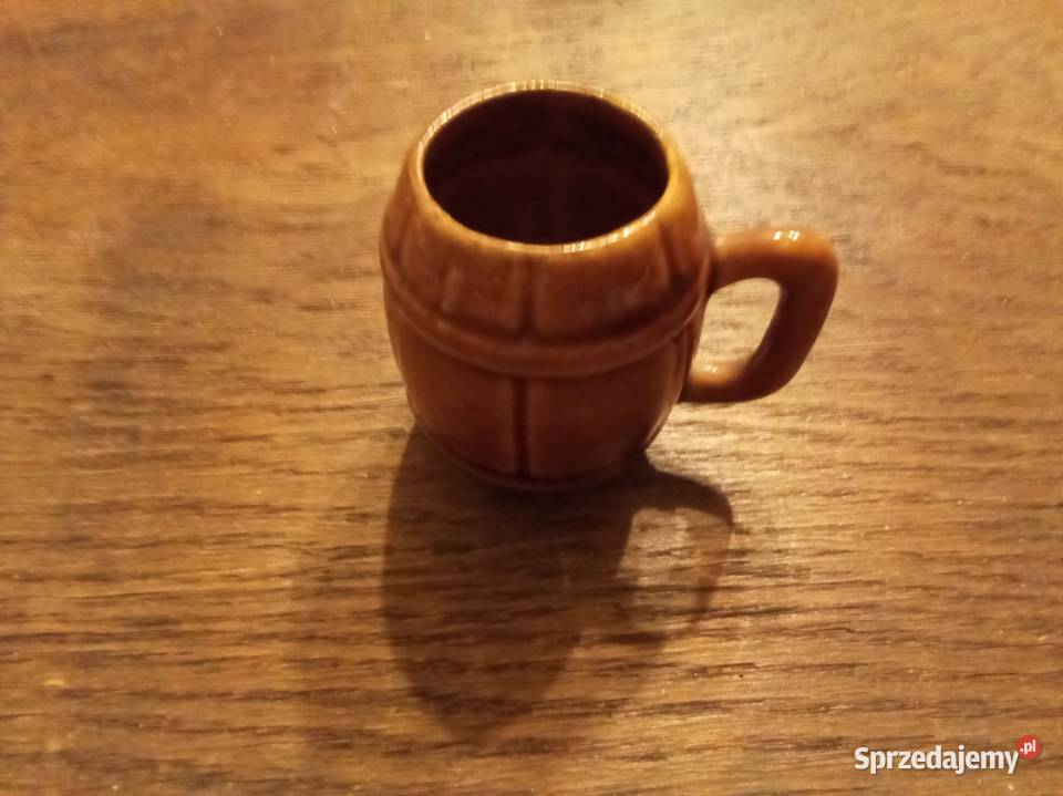 Mini kufel brązowy PRL Warszawa