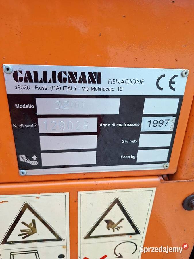 Prasa rolująca belarka gallignani Rolujące (belujące) Rzuchowa