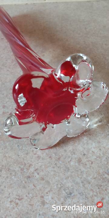 vintage czerwony wazonik Nowy Targ sprzedam