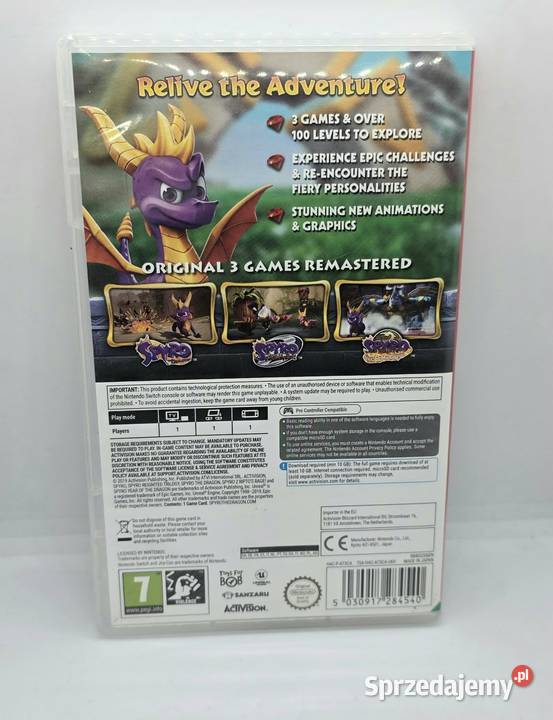 Gra Spyro Reignited Trilogy Nintendo Switch Nintendo GameCube warmińsko-mazurskie Elbląg
