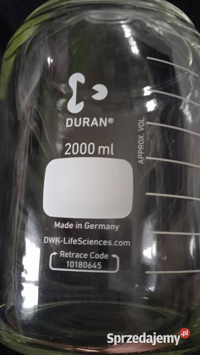Butelka laboratoryjna ze szkła białego Duran z Lublin