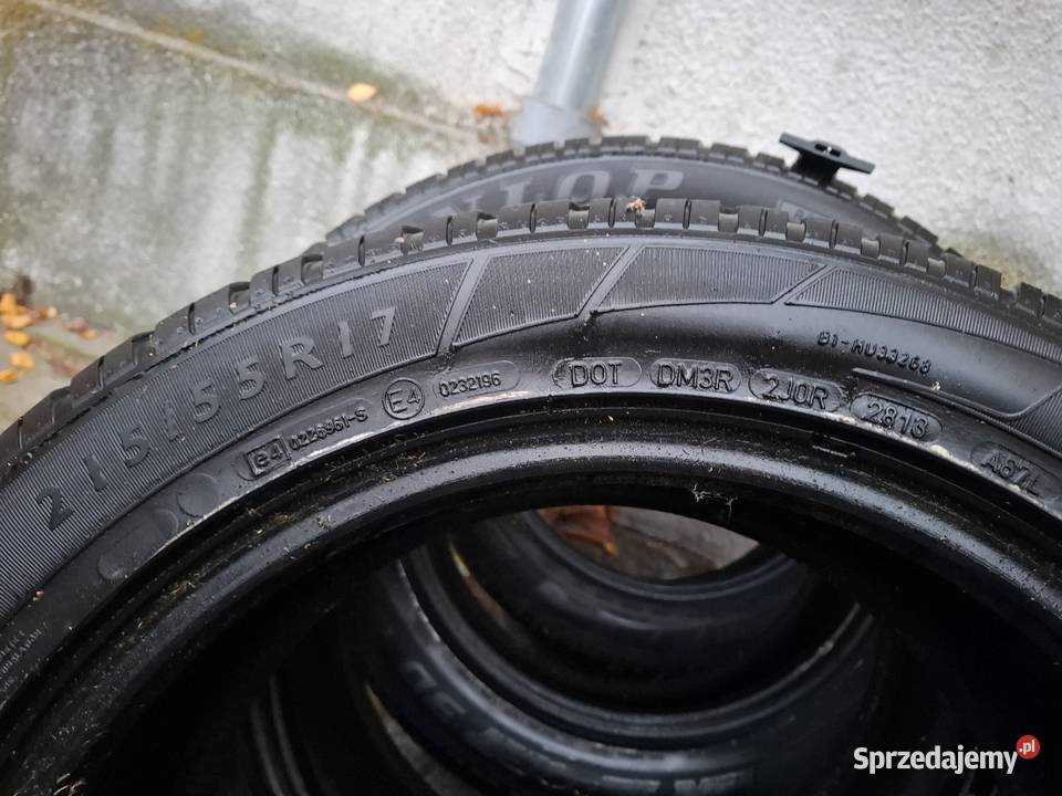 4 opony zimowe 215x55x17Dunlop zima Bydgoszcz sprzedam
